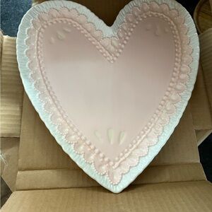 NIB Pottery Barn Heart-Shaped Cookie Platter
